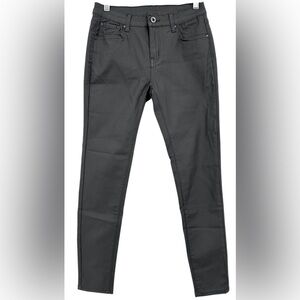 Capo Women's L Black Coated Denim NWT Slim Fit Stretch Jeans 27" Inseam 5-Pocket